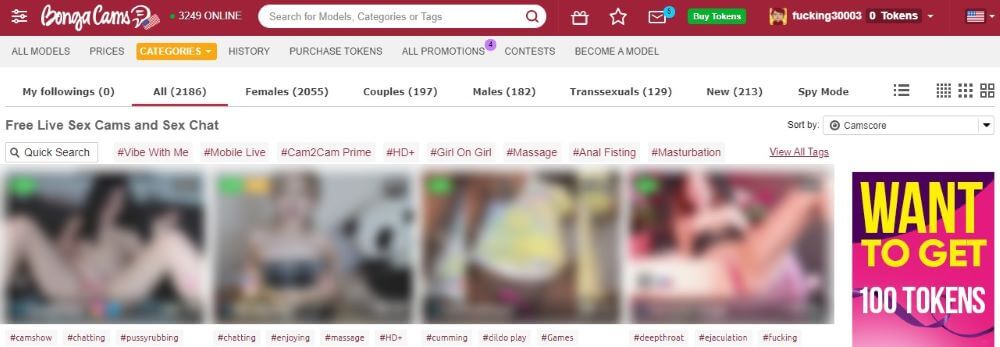 BongaCams mit Cam Girls