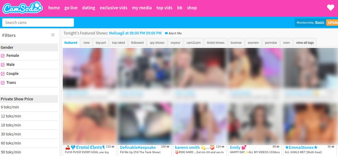 CamSoda mit Cam Girls