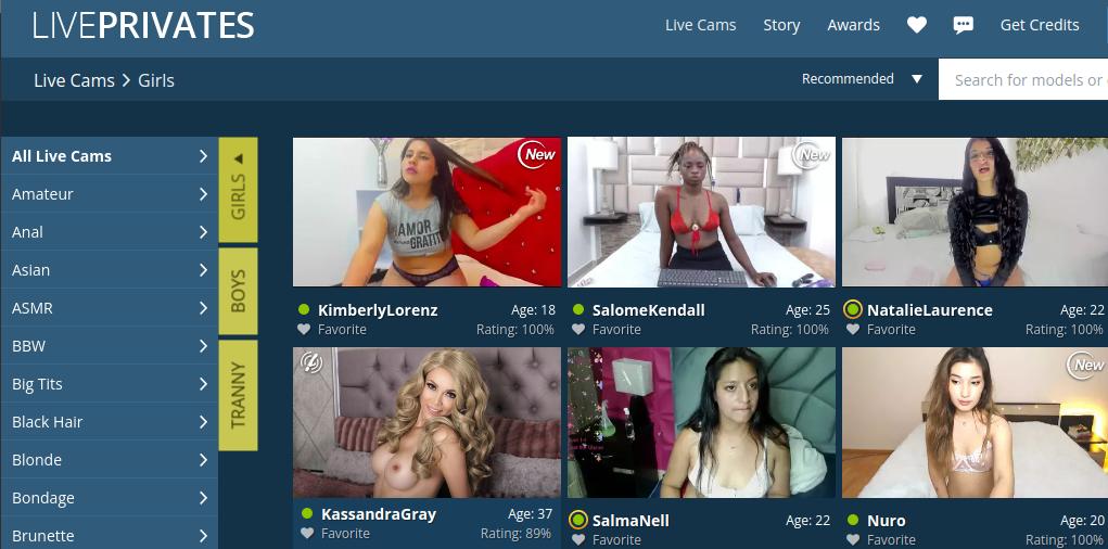 LivePrivates Cam-Site