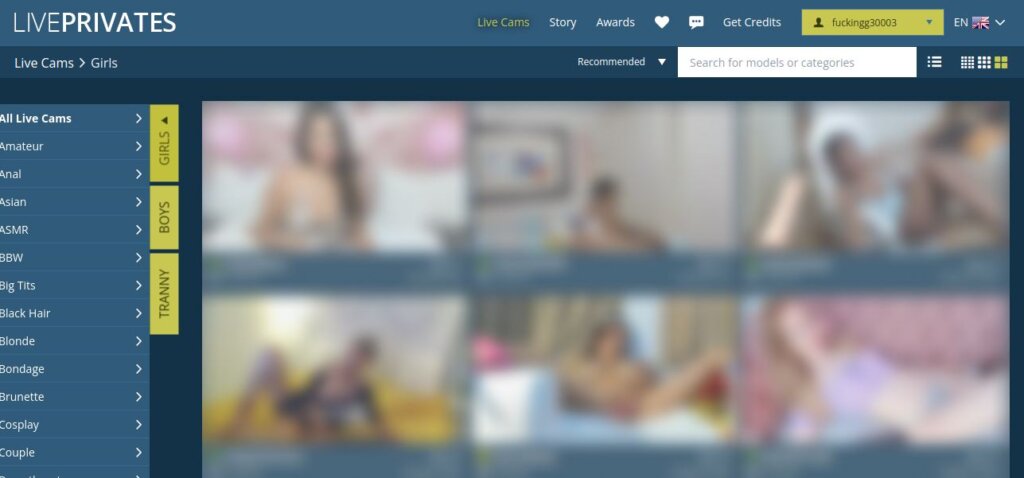 LivePrivates Main Page With Webcam Girls