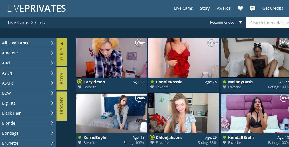 LivePrivates mit Cam-Girls