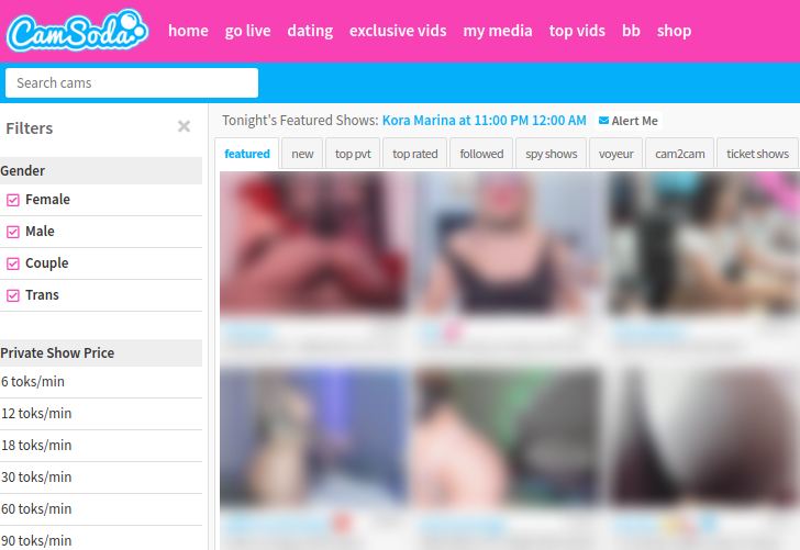CamSoda Mit Camgirls