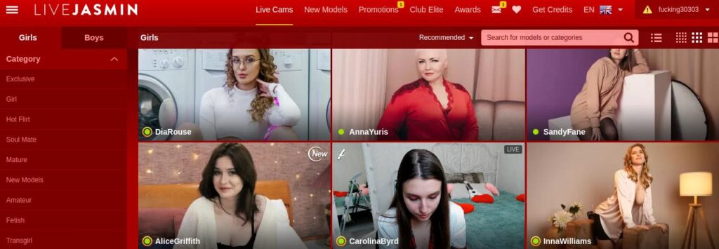 LiveJasmin Mit Camgirls
