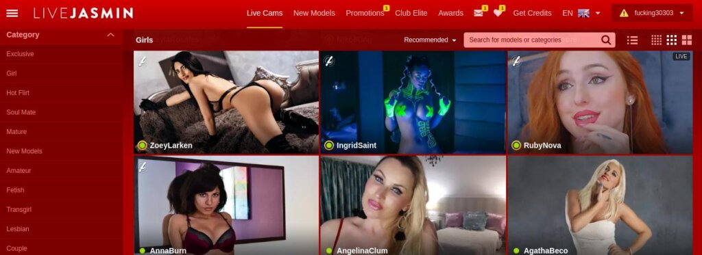 LiveJasmin With Cam Girls - Main Page Screenshot