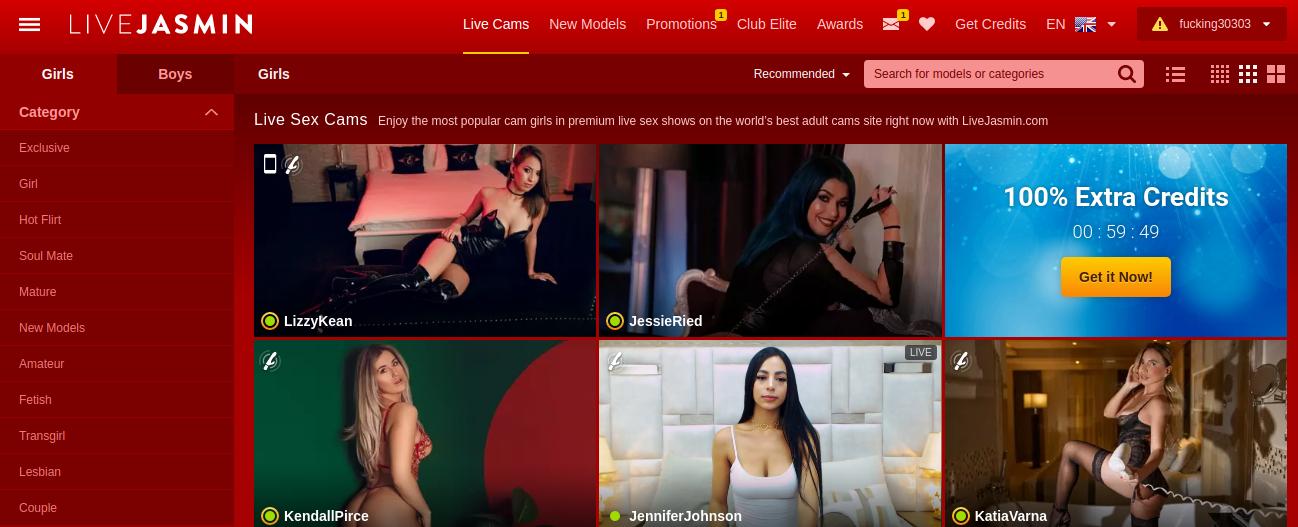 LiveJasmin Live-Cams mit geilen Camgirls