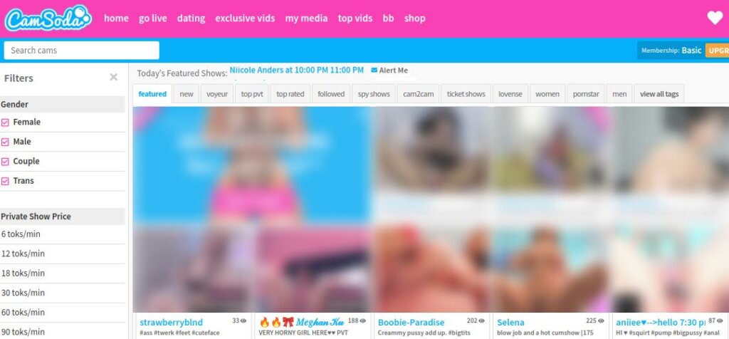 CamSoda Live Adult Cams