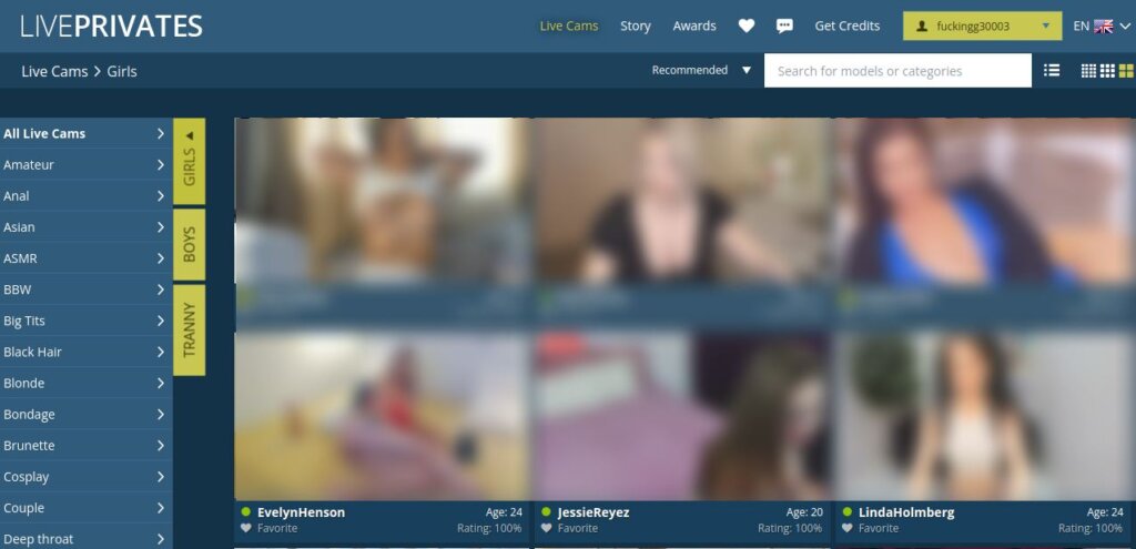 LivePrivates Live-Cams für Erwachsene